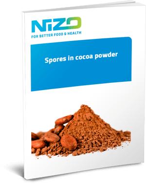 Spores in cocoa powder cover