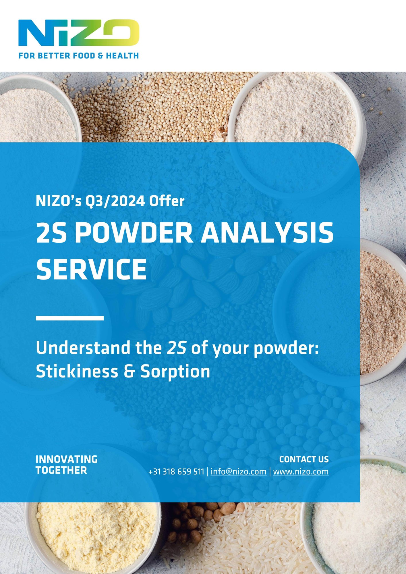 NIZO Powder Analysis – Understand the 2S of your powder: Stickiness & Sorption